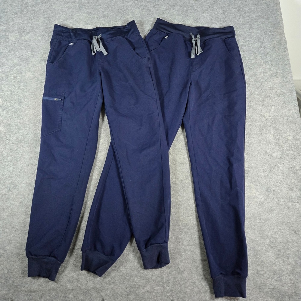 FIGS Womens Navy Technical Collection Jogger Scrub Pants XS Bundle of 2